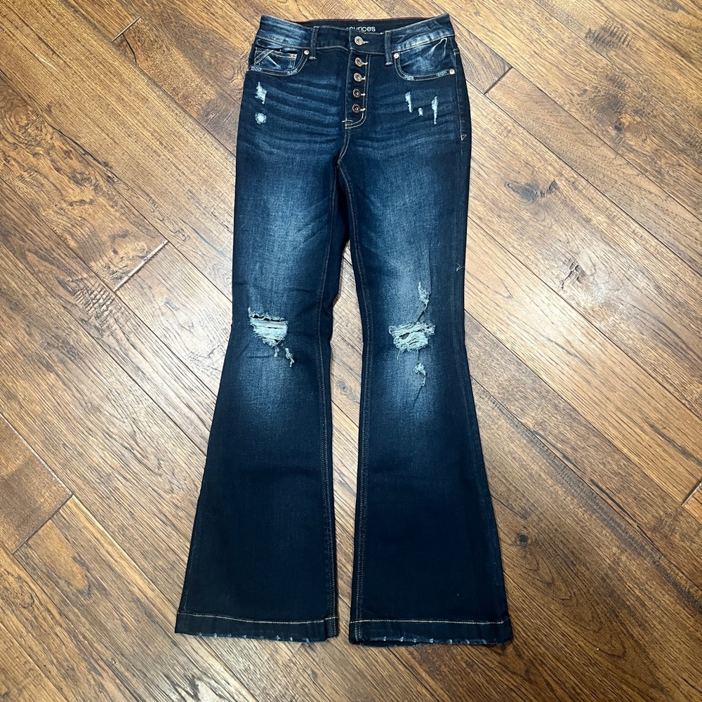 Maurice’s edgely high rise flare jeans size 8 regular